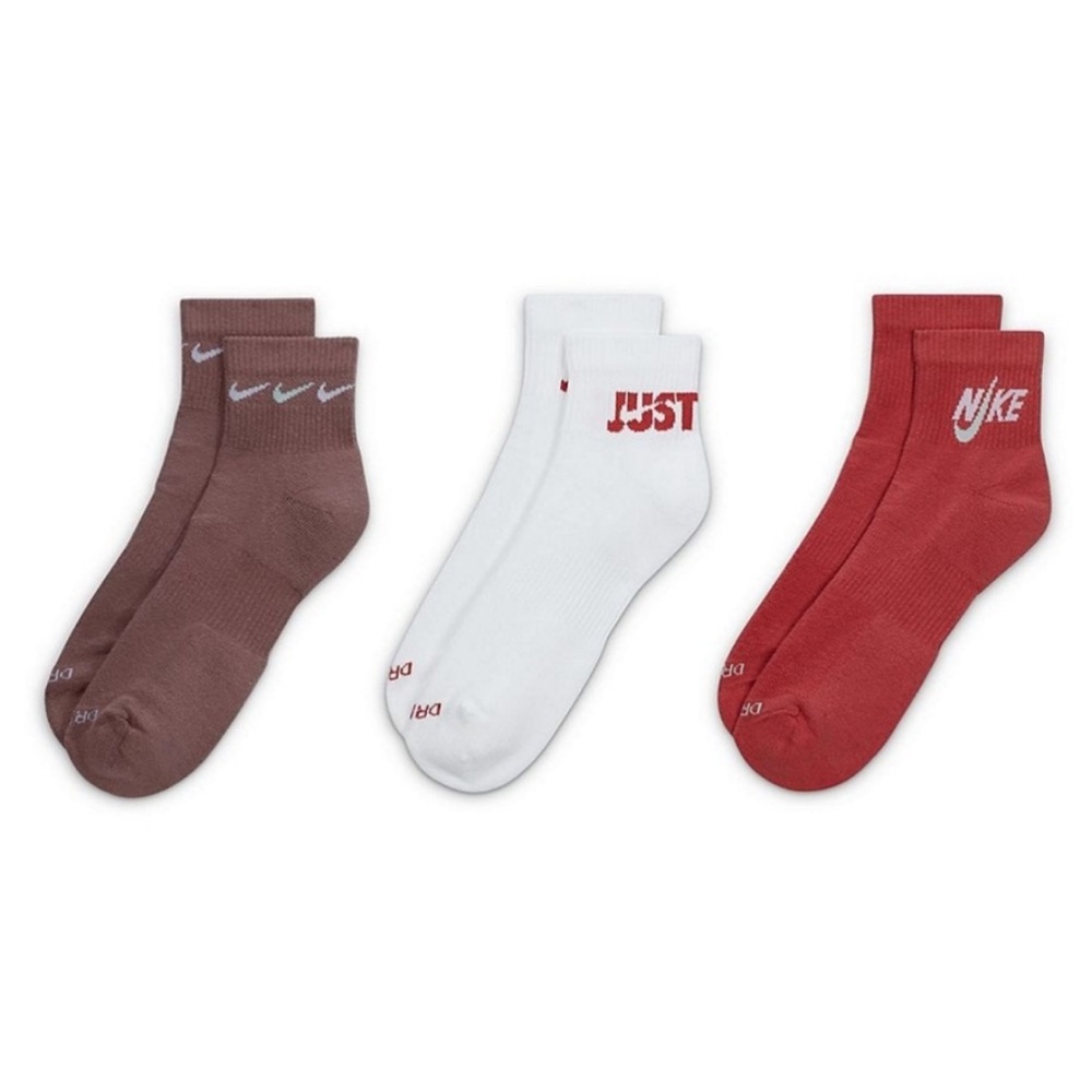 Nike everyday plus cushion 3 pack ankle training athletic socks large Dri-Fit